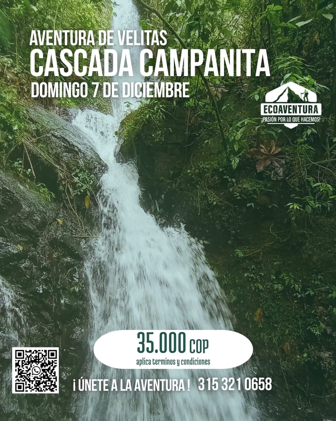Cascada Campanitas — Pueblo Pance, Vereda San Pablo