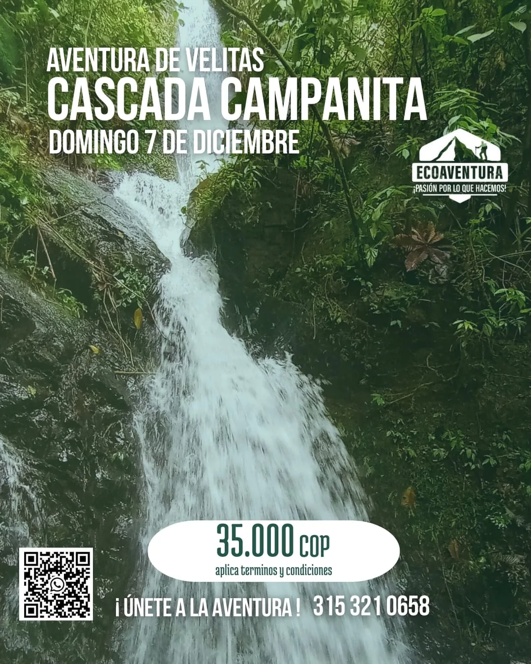 Cascada Campanitas — Pueblo Pance, Vereda San Pablo